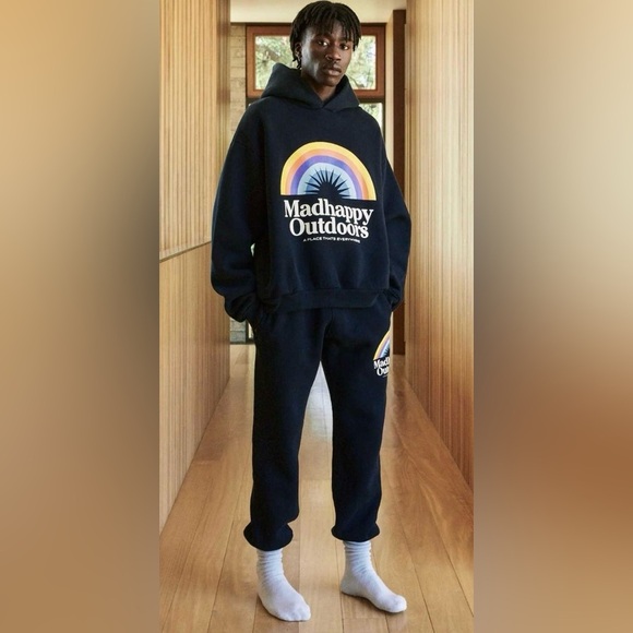 MADHAPPY Navy Blue Outdoor Collection Classic Sweatpants | PRELOVED 🌈💙 - Picture 1 of 10